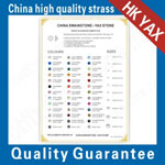 china swainstone YAX color sheet card